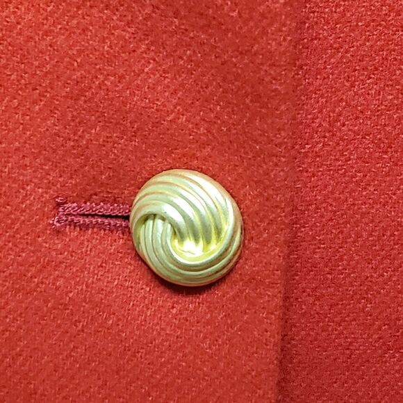 VINTAGE 1990s Bridgewater Classics Red Wool Single Breasted Blazer Jacket - Picture 5 of 12